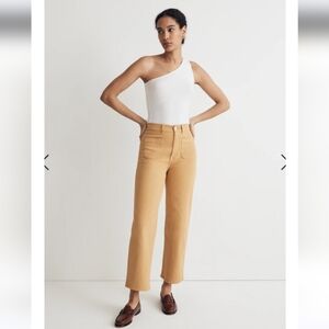 Madewell Emmett 2.0 Wide-Leg Crop Pants - Earthen Gold - sz 29